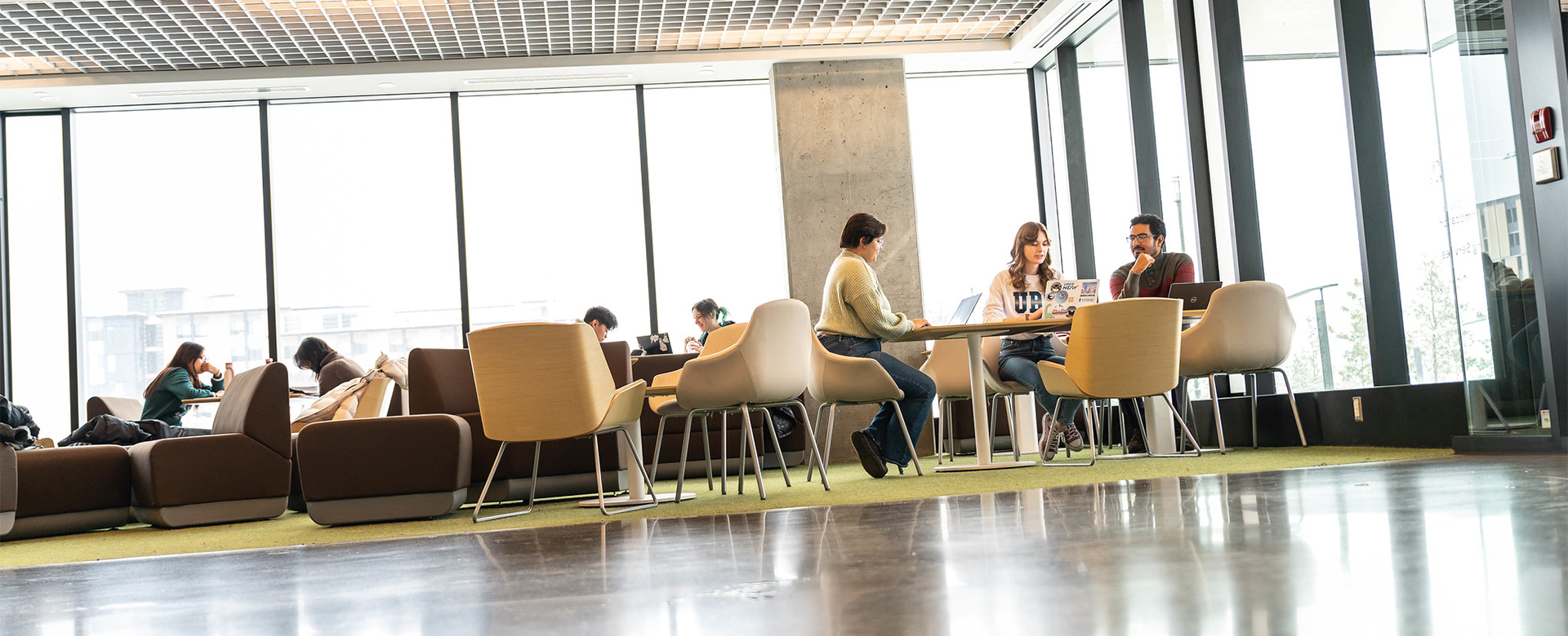 Students Studying in the Nechako Building UBC Okanagan