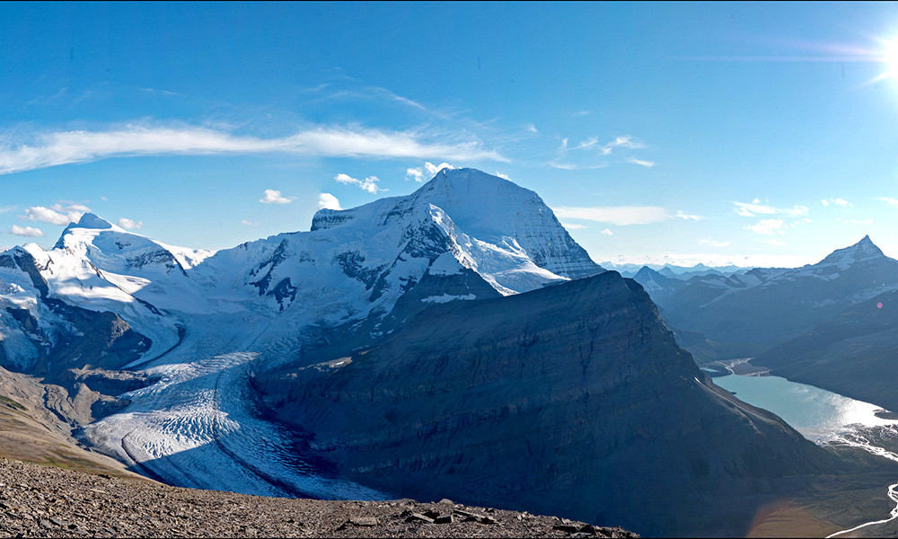 A shot of Robson Glacier in 2011, which shows clear melting of the glacier since 1911